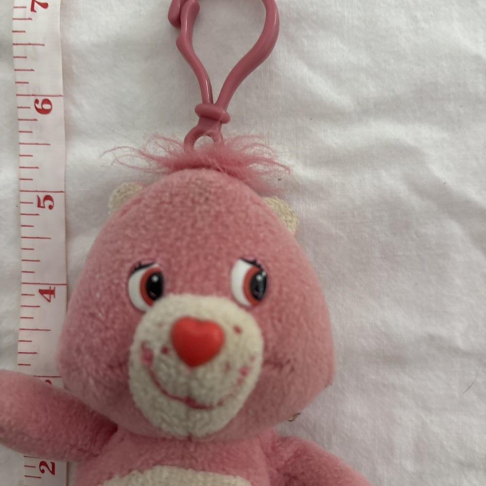 Vintage Care Bears Mini Love A Lot Backpack Clip on Plush Stuffed 5" 2002 - Picture 3 of 8